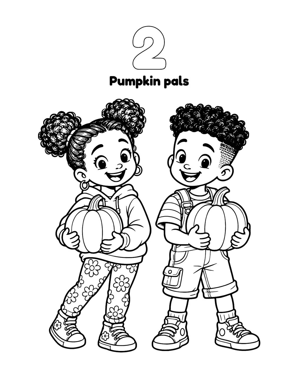 Numbers interior page 31, Pumpkin pals, shown as the source for the optional web coloring adaptation.